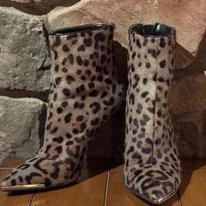 Nine West Leopard Print Heeled Boots